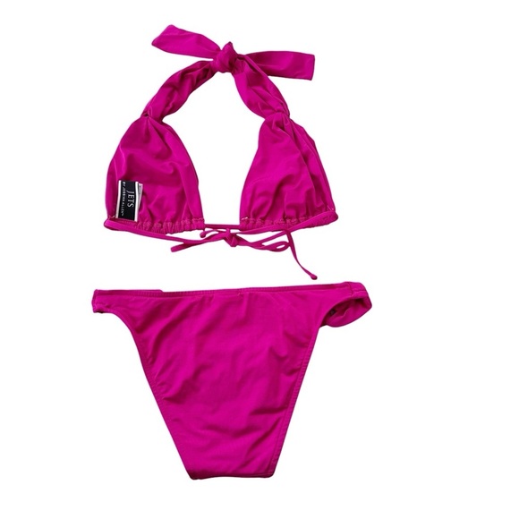 NEW Jets by Jessika Allen Bikini Set Magenta Pink Size 4 - Picture 11 of 12